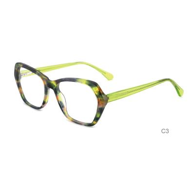 China Myopic Men and Women Full Rim Fashion Prescription Glasses For Acetate Optical Glass Square Eyeglasses for sale