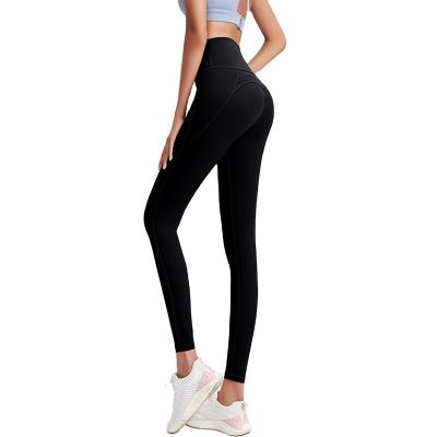 China Professional Hot Sales Sports Fabric Yoga Pant Black K649 V-Nylon Yoga Panties Breathable for sale