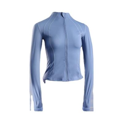 China New Fashion Women's Workout Jacket Nylon Blue Women's Breathable Workout Jacket DW7013 Leisure Women's Workout Jacket for sale