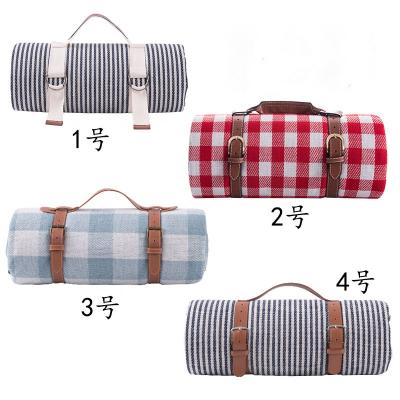 China Outdoor Carry Large Three Layer Waterproof Picnic Park Blanket Beach Mat For Camping On Grass Seats Oversized Adults for sale