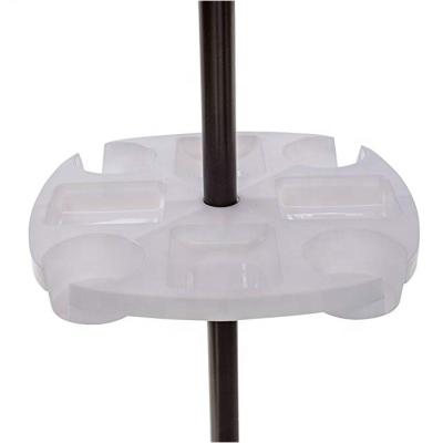 China Furniture best-selling good quality white outdoor plastic beach umbrella mini table with umbrella hole for sale