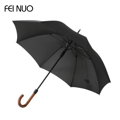 China Golf 8K Straight Umbrella Hot Selling Custom Windproof Classic Umbrella With J Handle for sale