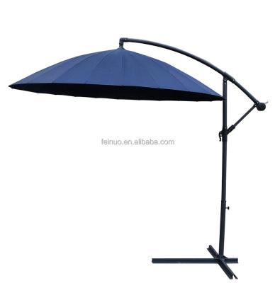 China 24 Rib Shanghai Outdoor Cantilever Side Pole Modern Hanging Garden Umbrellas for sale