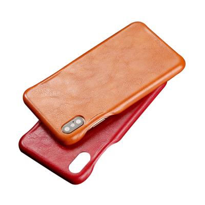 China Luxury Matte Genuine Leather Thin Hard Phone Case Cover For iPhone 11/12 Pro 6/7/8 Max Plus Xs XR Max PU Leather Protector For iPhone All Models for sale