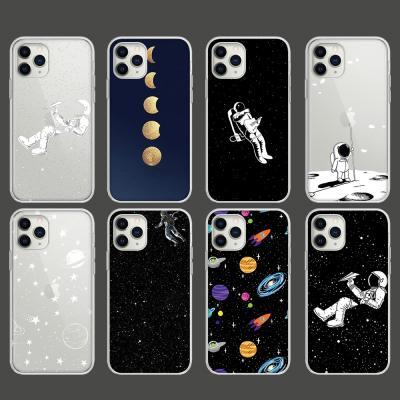 China Anti-drop Astronaut For iPhone 12 Case Moon Phone Case For iPhone 12 11 Pro Max XR X XS 7 8 6 6S Max Plus Soft TPU Phone Cover Capa for sale