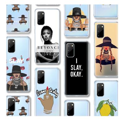 China Beyonce Pattern TPU Case For Samsung S20 Plus UV Printing Silicone Cover For Note20 Ultra A21S A11 A21 A31 A41 A01 Core A30 For All Sumsung Phone for sale