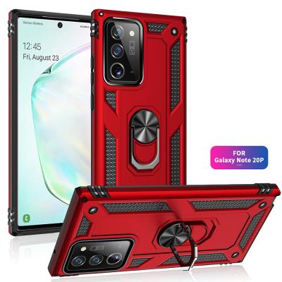 China Military Armor TPU+PC Magnet Shockproof Case For Samsung S9/S10/S20 Plus Note 20 A10S A21S Metal Ring Holder Kickstand Cover For Samsung Models for sale