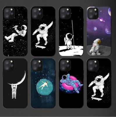 China Shockproof Astronaut Pattern Silicone Case For iPhone 7/8 Plus Xs Painted TPU UV Printing Cover For iPhone 11/12/13 pro Se Max 2020 for sale