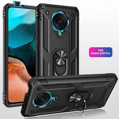 China Military Armor Magnet Shockproof TPU+PC Case For Xiaomi MI 10 Pro CC9 A3 Lite Redmi Metal Ring Holder Kickstand Cover For Xiaomi Note 9 K30 Models for sale