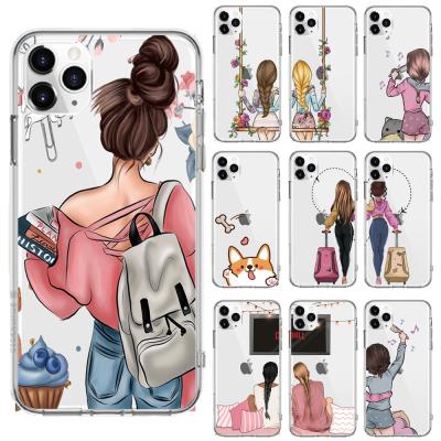 China Anti-fall Girls Best Friends Forever Case For iPhone 5/6/7/8 Plus Xs TPU Max TOM UV Printing Cover For iPhone 11/12/13 Pro SE Max 2020 for sale