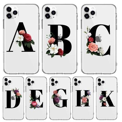 China Anti-drop Alphabet Letter Pattern Silicone Case For iPhone 7/8 Plus Xs TPU Max TOM UV Printing Cover For iPhone 11/12 Pro SE Max 2020 for sale