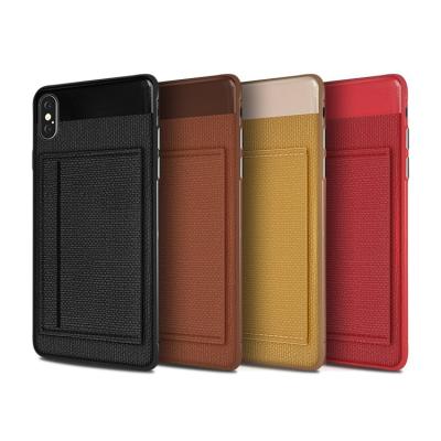 China TPU Bumper PU Back Cover Hybrid Leather Protective Case For iphone 5 xsmax leather case for sale