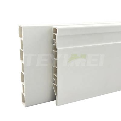 China 2023 Floor Accessories Eco - Friendly Foamed PVC Skirting Board for sale