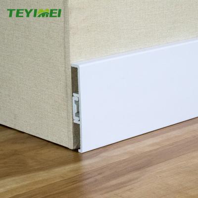 China Modern 4' Skirting Board PVC Skirting Board Rubber White Vinyl Rubber Wall Base for sale