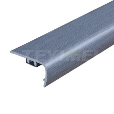 China Waterproof PVC Stair Nose Strips Rubber Stair Nose Trim for sale