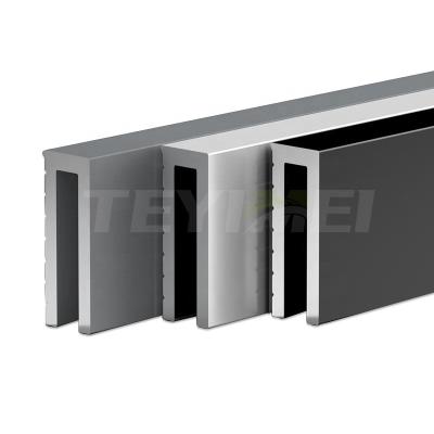 China 2023 Modern Aluminum Trimming Dividing Cover Strip Transition Tile Trim Metal U Shape Aluminum Profile for sale