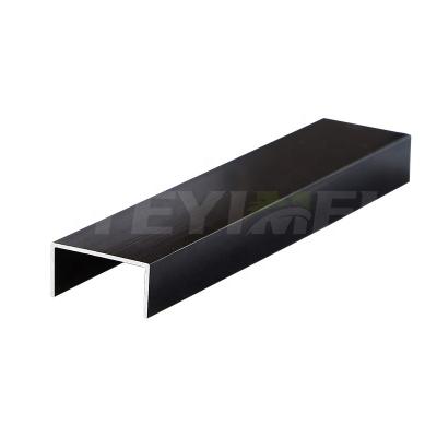 China Modern Stair Trim Angle Insert U Shape Rubber Stair Nosing For Stair Edge Protection for sale