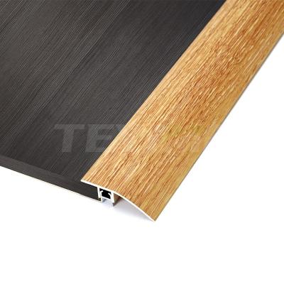 China Modern Aluminum Wood Grain Floor Reducder Metal Flooring Trims for sale