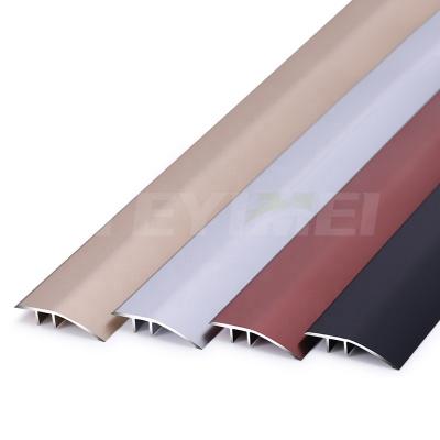 China Modern Wood Grain Threshold Profiles Trim Aluminum Laminate Flooring Transition Trim for sale