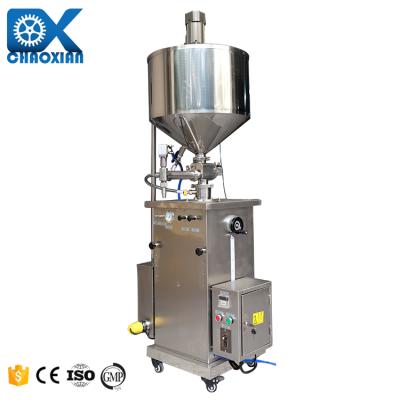 Chine Semi Automatic Hot Pour Beverage Cold Drinking Water Hopper Honey Tube Liquid Filling Machine à vendre