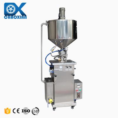 China Small Bottle Shampoo Sauce Semi Automatic Filling Machine Rotary Pneumatic Filling Machine With Mixer for sale