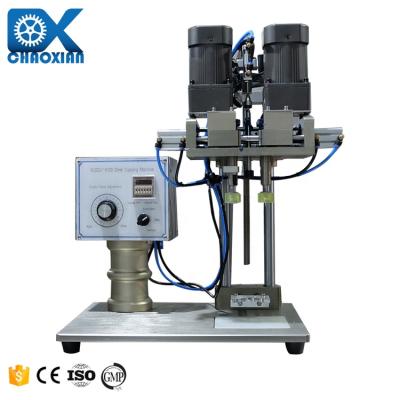 China Irregular Shape Water Bottle Semi Automatic Manual Capping Machine Screw Cap Sealer Desk Sealing Capping Machines for sale