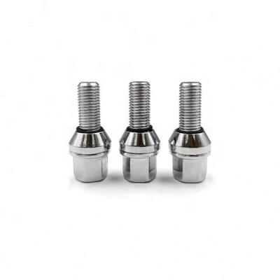 China Steel 8.8 Tire Bolts Blue Knurl Chrome Sr14 M12 Car Grade 12.9 Stud Wheel Nut M12x1.5 Heat Treated Forged 10.9 Bolt M12 zinc 14x2.0 for sale