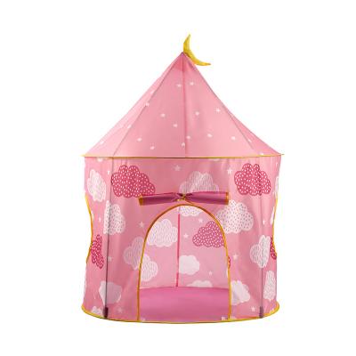 China Indoor Princess Castle Toys Soft Toy Pink Foldable Pop Up Children's Play Tent Tent For Children for sale