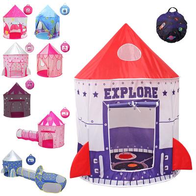 China Rocket Ship High Quality Foldable Outdoor Tent Girl's Stored Indoor Castle Toy Tent Kids Play House for sale