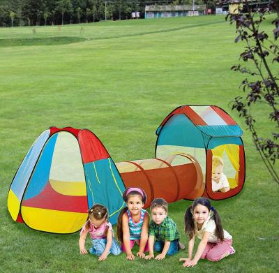 China Hot Selling 3 Sports In 1 Indoor Kids Castle Foldable Play Tent Pop Up Playhouse Kids Teepee Tent for sale