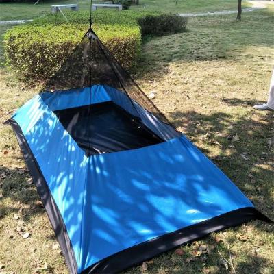 China Outdoor UV Protection Glamping Mosquito Repellent Tent/Factory Wholesale Waterproof Portable Triangle Tent /Stocked With Zipper Door for sale