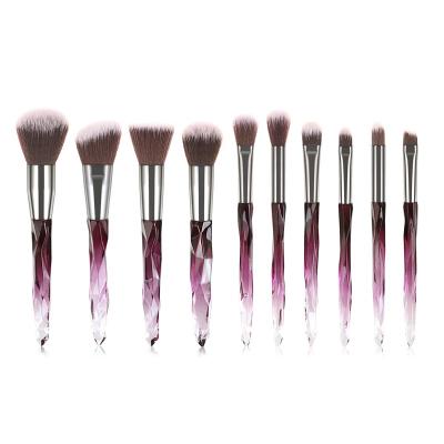 China Angular blush Professional Direct Private Label Professional Direct Logo Makeup Diamond Factory Handle Crystal Makeup Brush for sale