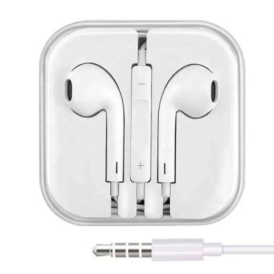 China High If Quality 3.5mm Cables Original White In-Ear Portable Earphone Bass For Apple For iPhone For Androids Earphone With MIC for sale