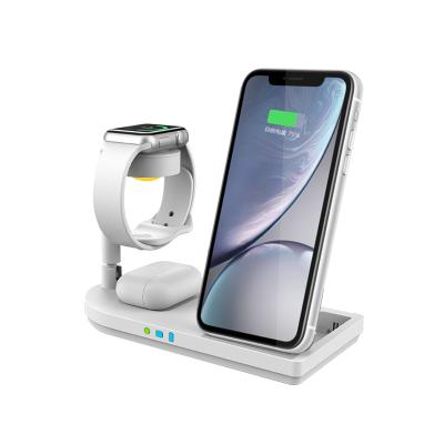 China Mobile Phone/Smart Watch/Earphone 15w Custom Logo Station Wireless Charger Dock 4 in 1 Multi-Function QI Fast Charging the Phone for iPhone Watch for Earphone for sale