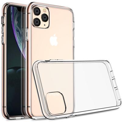 China Shockproof For Iphone 13 Transparent Phone Case Back Cover 1.5mm Crystal Clear TPU Case For iPhone 11 12 13 pro max for sale