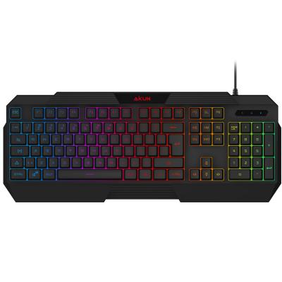 China Lock Windows Key While In Action GX510L RGB Backlit Gaming Keyboard Rubber Dome Key Top Structure, Anti-ghosting for sale