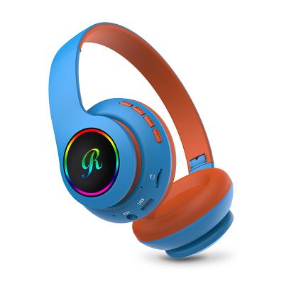 China Special Design RM66 LED Dual Color Wireless Earphone Foldable Stereo Headset For Gamer Desktop User for sale