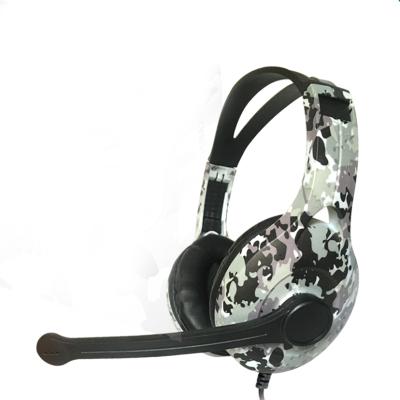 China 2021 Bestselling Earphone AK17 Gaming Headset With MIC 3.5mm PC Game Camouflage Earphone Headphones for sale