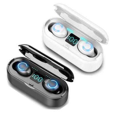 China No Delay Feeling F9 Wireless Earbuds Breathe Lightweight TWS Earphone With Led Power Display Charging Box for sale