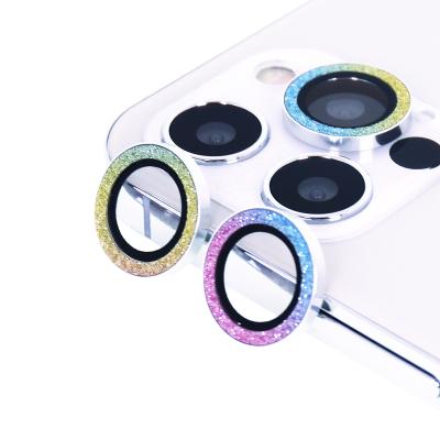 China Bling Diamond Camera Lens Protector For iPhone 13 Max Glitter Ring Cover Circle Ring Lens Max Tempered Glass Film For Cell Phone Pro for sale