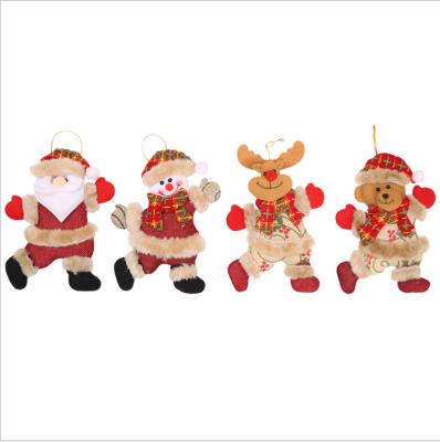 China Eco-Friendly Happy New Year Christmas Ornaments Hanging Home Hang Decorations Santa Claus Snowman Reindeer Toy Doll Tree DIY Christmas Gift for sale