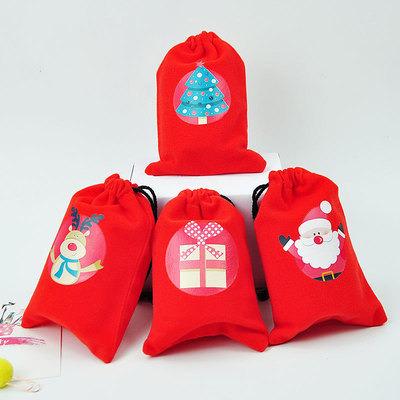 China Border Stock Drawstring Bag Christmas Gift Pouch Pile Pouch Pile Model Christmas Red Storage Bag Gift Bag for sale