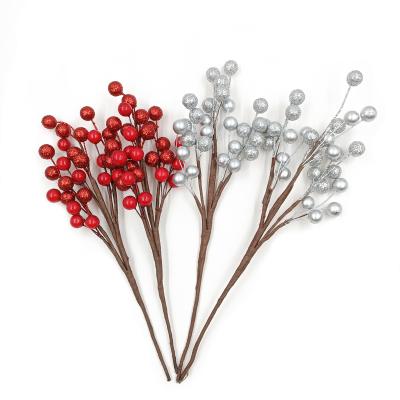 China Christamas Decoration Christmas Decoration Red Berry Bouquet For Flower Arrangement Home Decor Artificial Plants for sale