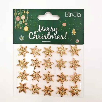 China Gift Box Stickers Christmas Snowflake Deer Wall Decoration Stickers for sale