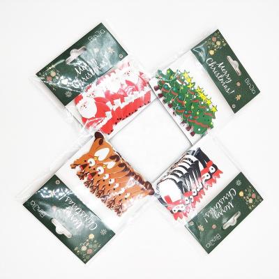 China New Christmas Stickers Penguin Santa Tree Paper Squirrel Shaped Stickers Cookie Bag Candy Box Sealing Stickers 8 Pieces for sale