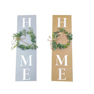 China Art New Design Wooden Welcome Door Folk Wall Decoration Craft Wooden Welcome Braids Decor Front Door Sign for sale