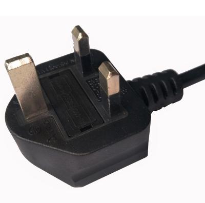 China Home Appliance UK English BSI Approval BS1363 AC Power Cord Electrical Wire Extension Cable 13A 250V 3 Pin Plug Outlet With Fused for sale