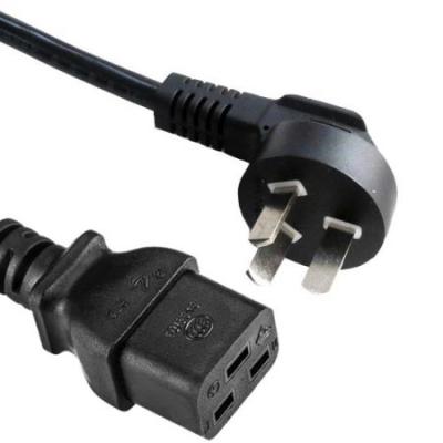 China Home Appliance Xinsheng China Mains Cord Standard GB2099 Plug To IEC 320 C19 Mains Cord AC Power Cable For Servers And PDU With Custom Length for sale