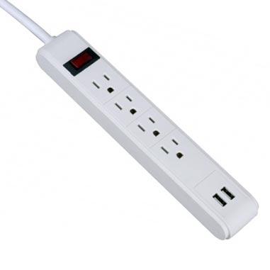 China Residential / General Purpose Xinsheng ITS-04C 4 Vertical Outlets Power Strip With USB Ports for sale