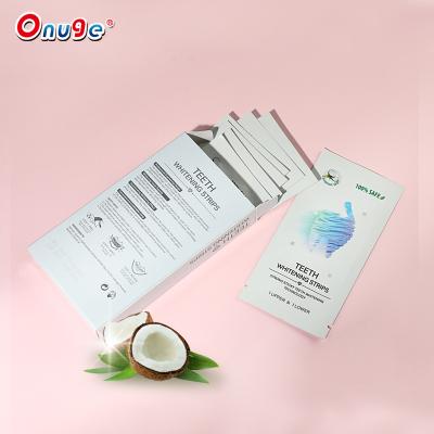 China Healthy Teeth Whitening White Coconut Taste Onuge Teeth Cleaning Soluble Teeth Whitening Strips Private Label for sale